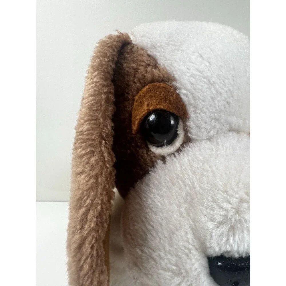 Vintage Fun Farm 1980s Dog Plush Stuffed Animal Bassett Hound Puppy Carnival Toy